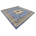 thumbnail image 3 of Unique Loom Taftan Collection Geometric Tribal Square Rug, 8 Feet, Light Blue/Gold, 3 of 5