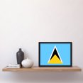 thumbnail image 2 of Saint Lucia National Flag Patriotic Vexillology World Flags Country Region Poster Artwork Framed Wall Art Print A4, 2 of 4