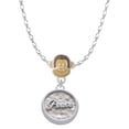thumbnail image 1 of Delight Jewelry Silvertone Peace - Round Seal Mia Monkey Charm Necklace, 1 of 4