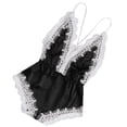 thumbnail image 3 of Lencería sexy Mujer Ropa interior con cuello en V profundo Body de malla de encaje para niña, Negro, XXL Methold XX000171-18, 3 of 7