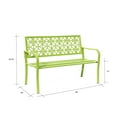thumbnail image 2 of Hi-Line Gifts Steel Outdoor Garden Bench - 50" - Green, 2 of 6