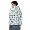 thumbnail image 4 of Kdxio Flower Leaves Print Men Hoodies Casual Hoodies for Men with Zip Pockets Full Zip Long Sleeve Sweatshirt Sports Hooded Jacket-Large, 4 of 5