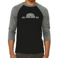 thumbnail image 1 of Men's Raglan Baseball Word Art T-shirt - Peeking Dog, 1 of 2