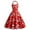 Red, variant on IROINNID Sleeveless V-Neck Dress For Women Summer Fashion Halter Vintage Christmas Christmas Hat Party Swing Dress Prints Below The Knee Halter Dress