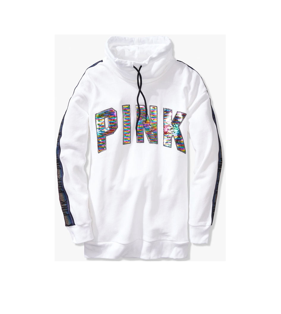 victoria's secret pink sequin sweater