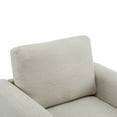 thumbnail image 5 of Ernest Mid-Century Modern Fabric Accent Armchair, Upholstered Club Chair with Solid Wood Frame, Beige+Natural, 5 of 8
