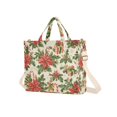 thumbnail image 7 of FORMRS Womens Corduroy Tote Bag Crossbody Shoulder Handbag with Pocket, Retro Christmas Holly, 7 of 7