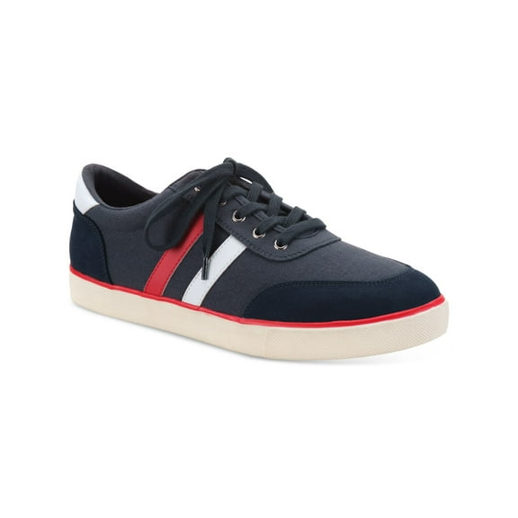 CLUBROOM Mens Navy Colorblocked Stripe Cushioned Noah Round Toe Platform Lace-Up Sneakers Shoes 8.5 M