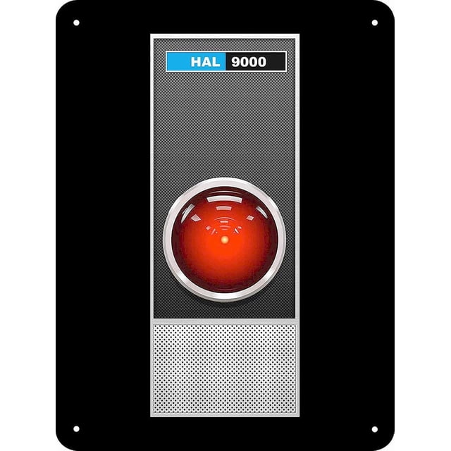 Letrero metálico de 8 x 12 - Reproducción de HAL 9000 de 2001 Odisea del Espacio