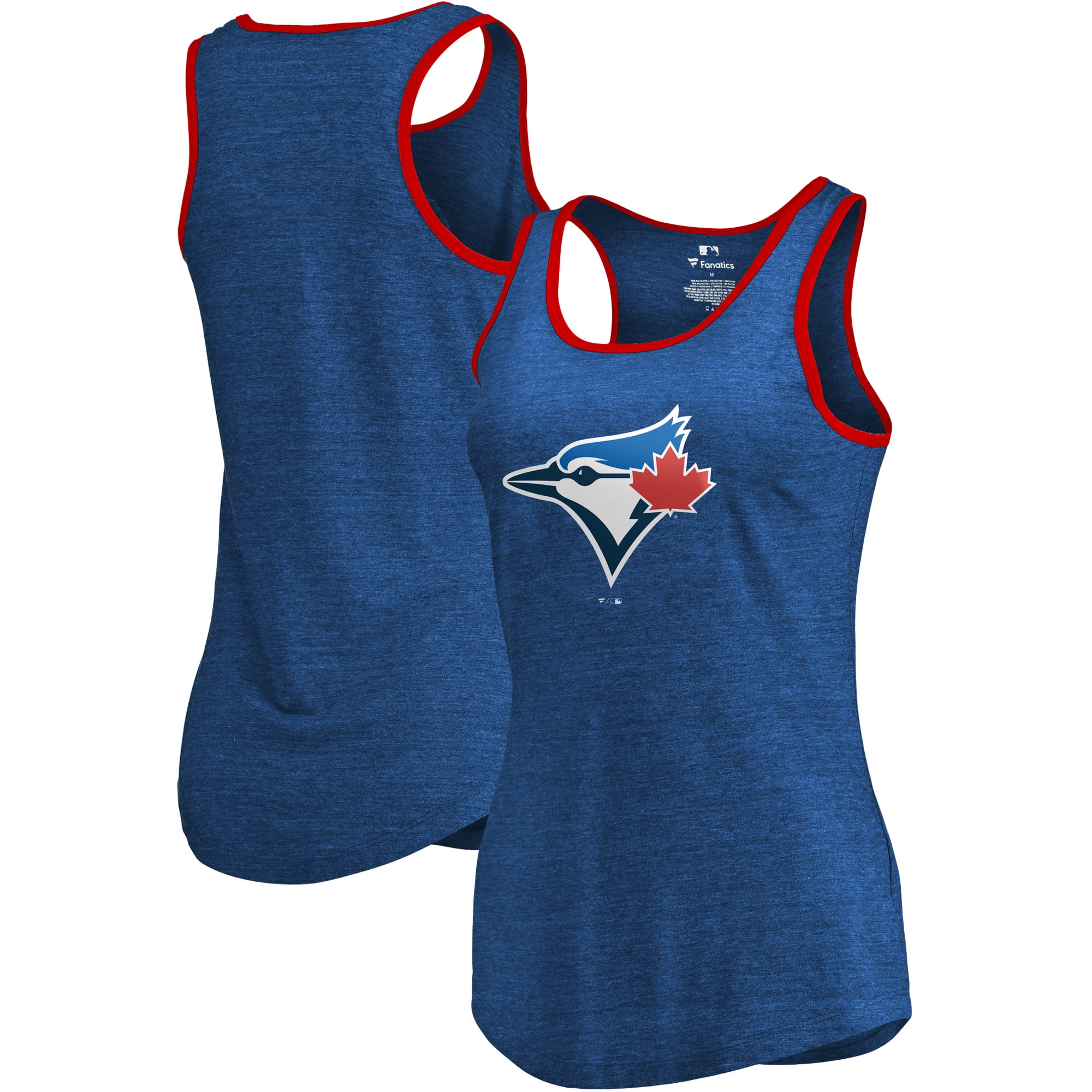 Toronto Blue Jays Fanatics Branded Women's Prime Ringer TriBlend Tank Top Royal/Red Walmart Toronto Blue Jays Fanatics Branded Women's Prime Ringer TriBlend Tank Top Royal/Red Walmart