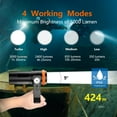 thumbnail image 4 of ORCATORCH D920 Aluminum Alloy 5000 Lumens Scuba Dive Light for 150m Underwater, Super Bright Waterproof Flashlight with Rechargeable Battery, Submersible Diving Torch for Deep Sea & Night Diving, 4 of 7