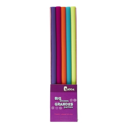 Bubba Big Straw 5 Pack of Reusable Straws (Assorted Bold Colors), Pack of 5 assorted color Bubba Big Straws designed specifically for your bubba mugs By BUBBA