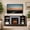 Grey, variant on Mantel TV Stand for 65" TV, Media Console w/ 18" Fireplace & Open Storage, Entertainment Center, Cherry