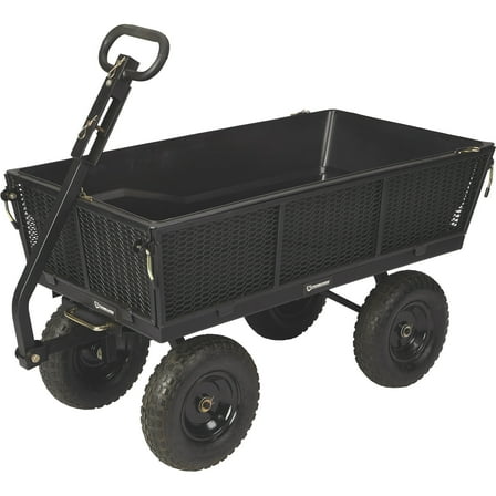 Strongway Steel Dump Cart with Removable Liner, 1200-Lb., 9 Cu. Ft. Capacity, 50in.L x 24in.W
