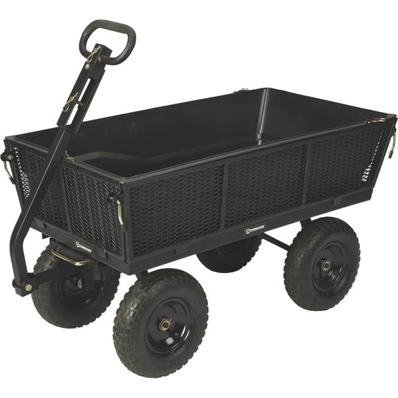 Strongway Steel Dump Cart with Removable Liner, 1200-Lb., 9 Cu. Ft. Capacity, 50in.L x 24in.W