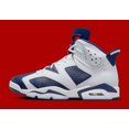 thumbnail image 1 of Ni - ke Ni - ke Air Jordan 6 Retro 2024 Olympic White Midnight Navy Red CT8529-164 sz 9 Men, 1 of 5