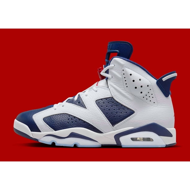 Ni-k-e Air Jordan 6 Retro 2024 Olympic White Midnight Navy Red CT8529-164 sz 9 Men