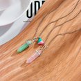 thumbnail image 2 of Collares con colgantes de corazón a juego de cristal de moda para parejas, colgantes de cristal coloridos con forma de bala, azul y rosa JM, 2 of 5