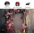 thumbnail image 5 of Retro Wall Wedding Backdrops Frame Style Pink Red Rose Flowers Purple Wall Background Medieval Interior European Style Photo Background Bridal Birthday Girls Women Decoration Backdrop 10X8, 5 of 5