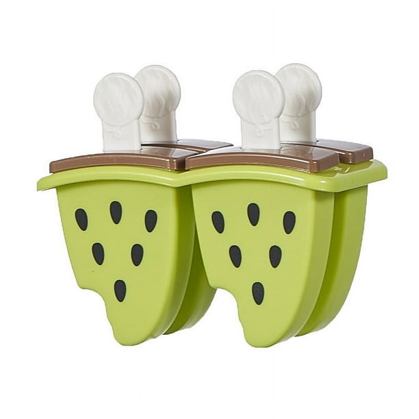 Fiudx Molde Reutilizable para Paletas de 4 Cavidades, Fácil de Desmoldar, Ideal para Preparar Postres Congelados Caseros, Frutas, Jugos y Chocolate, Tamaño Compacto, Apto para Lavavajillas, Juego de