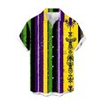 thumbnail image 5 of Ceisia Men's Regular Loose Short-Sleeve Mardi Gras Themed Shirt Carnival Element Print Spring Summer Shirt Gift, 5 of 8