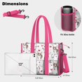 thumbnail image 5 of Teacher Tote Bag,Bull Terriers and Hearts Teacher Utility Tote Bag,Large Work Tote Bags for Women with Multiple Pockets,Top Zipper Closure,13.8x10.6x6.7 Inch, 5 of 5