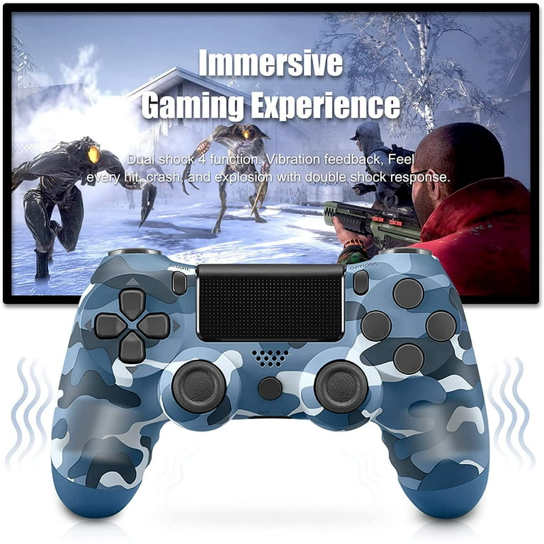 2 Pack Wireless Controller with Dual Vibrating Game Joysticks