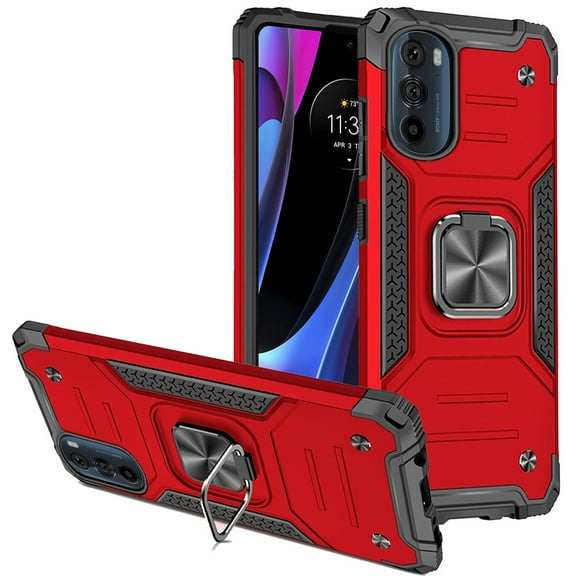 For Motorola Edge  Edge Plus 2022 XT2201DL Robust Kickstand Phone Case Cover - Red