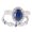 Silver, variant on AYYUFE Women Faux Sapphire Silver Plated Ring Bride Wedding Decor Gift