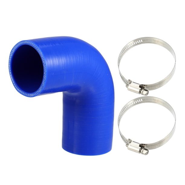 1 Juego de manguera de silicona Unique Bargains Codo de 90 grados Azul ID de 57mm