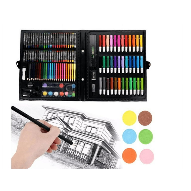 KIDDYCOLOR 150 Pieces Deluxe Art Set for Kids with Oil Pastels