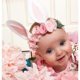 thumbnail image 3 of Kids Easter Rabbit Ear Headband Beautiful Flower Hair Girl Baby Hair Accessory for Party Photo Performance (White), 3 of 3