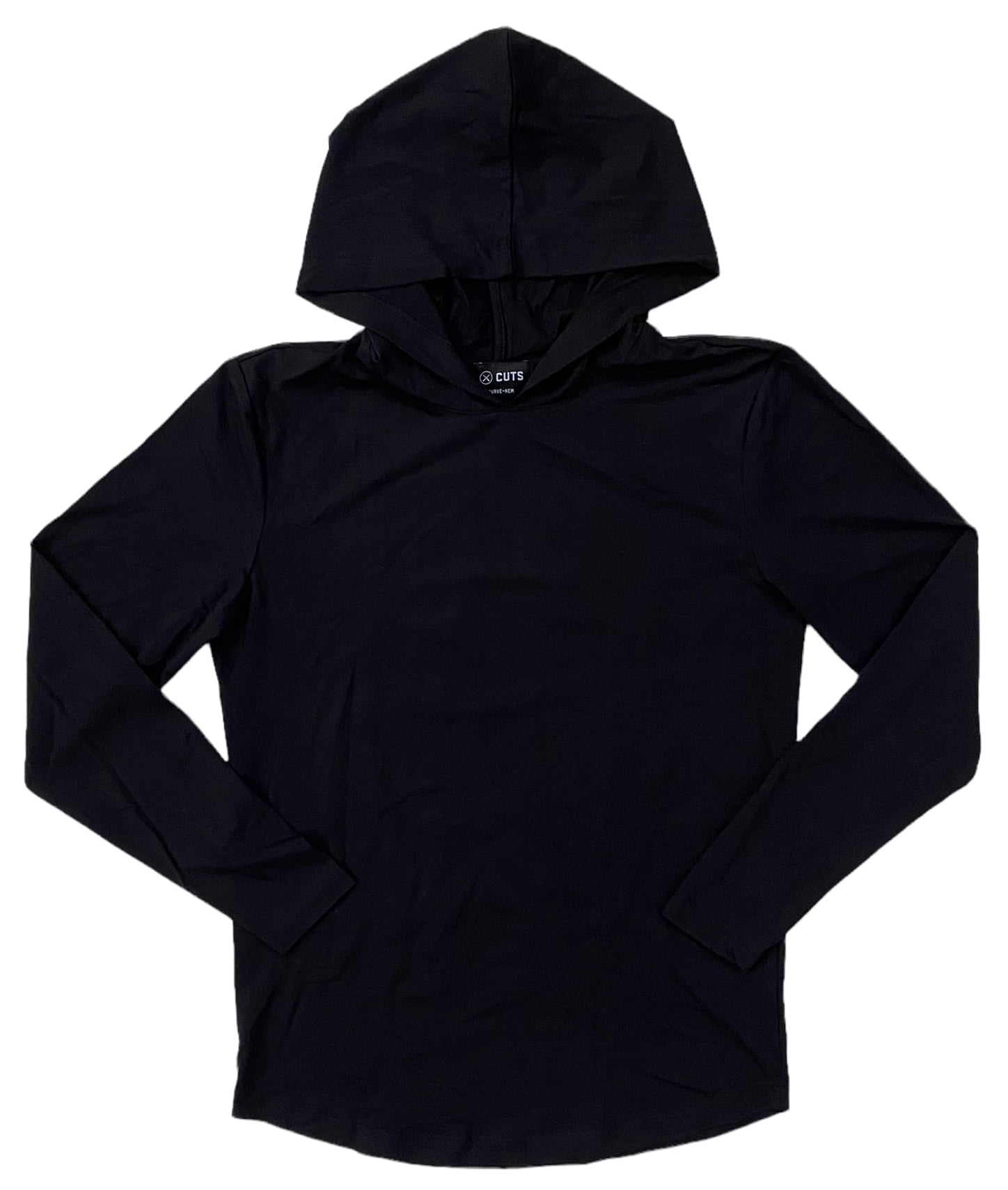 Cuts Clothing Men's Hoodie Curve Hem Signature Fit 4 Way Stretch Long