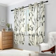 thumbnail image 2 of Yayeee Window Curtains Set of 2 for Living Room Light Filtering 63"x42", Leaves Pattern, 2 of 7