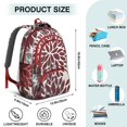 thumbnail image 5 of Boho Bohemia Pioneer Flower Art Backpack for School,Cute School Bag,Schoolbag with Adjustable Shoulder Straps & Padded Back,16.9 Inch, 5 of 5