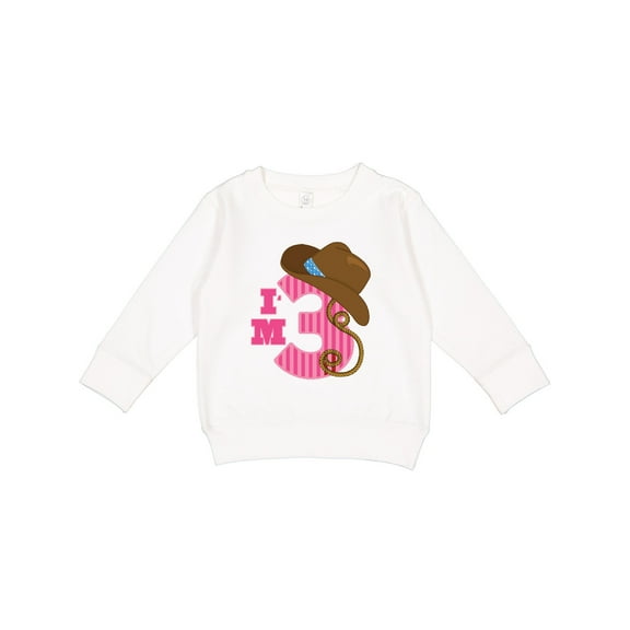 Inktastic 3rd Birthday 3 Year Old Cowgirl Toddler Sweatshirt