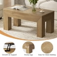 thumbnail image 7 of GUNAITO Lift Top Coffee Table with Storage, Wooden Convertible Coffee Table for Living Room, Farmhouse Center Table, Natural, 7 of 7