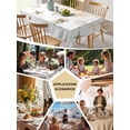 thumbnail image 5 of Orange Coastal Table Cloth, Summer Eucalyptus Leaves Beach Ocean Starfish Waterproof Tablecloth for Rectangle Tables, Washable Fabric Table Cover for Restaurant Kitchen Dining Tables 54"x108", 5 of 6