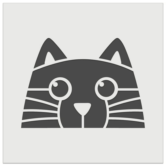 Peeking Black Cat DIY Cookie Wall Craft Stencil - 5.5 Inch