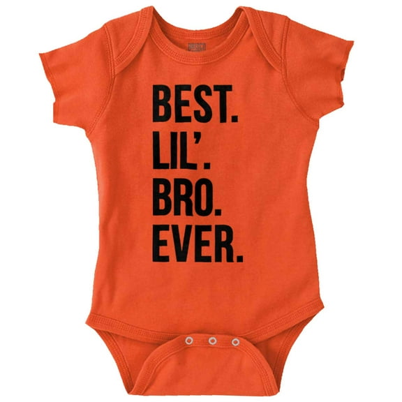 Best Lil Bro Ever Cute Little Brother Bodysuit Jumper Boys Infant Baby Brisco Brands 12M