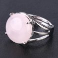 thumbnail image 1 of Perles Rondes pour Femmes Bagues Décontractées pour Doigts Bijoux en Cristal Quartz Violet, 1 of 6