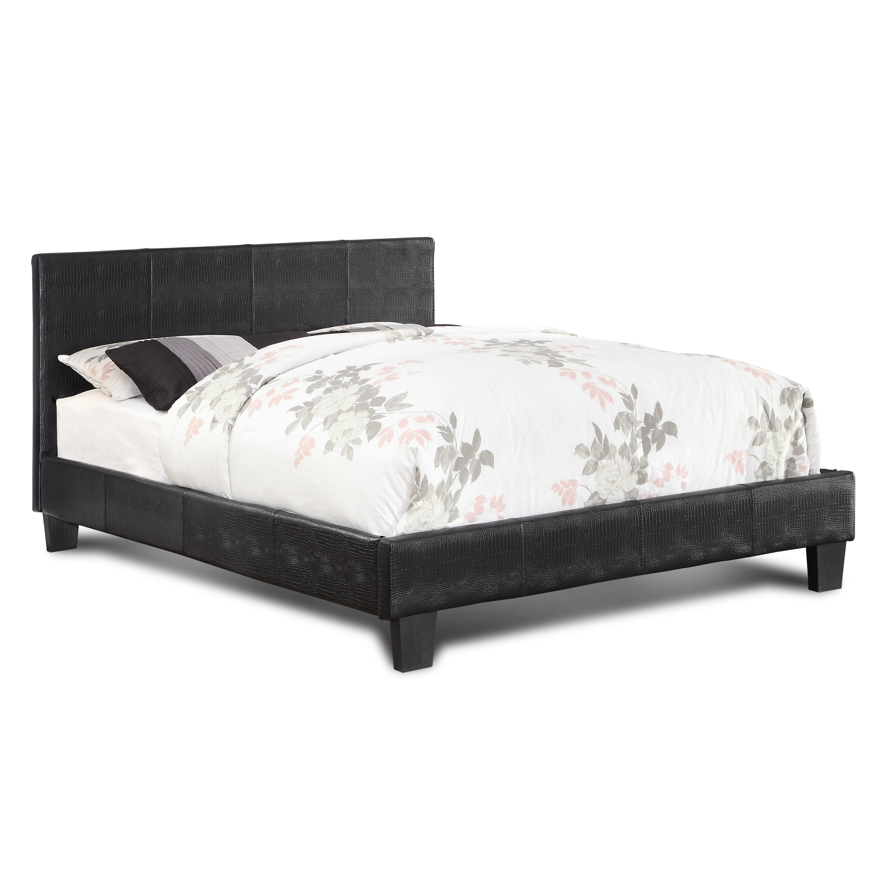 Furniture of America Kaye Wood Platform Bed, Full, Black