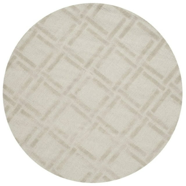 Safavieh Impressions 5' Round Hand Loomed Wool Rug in Gray