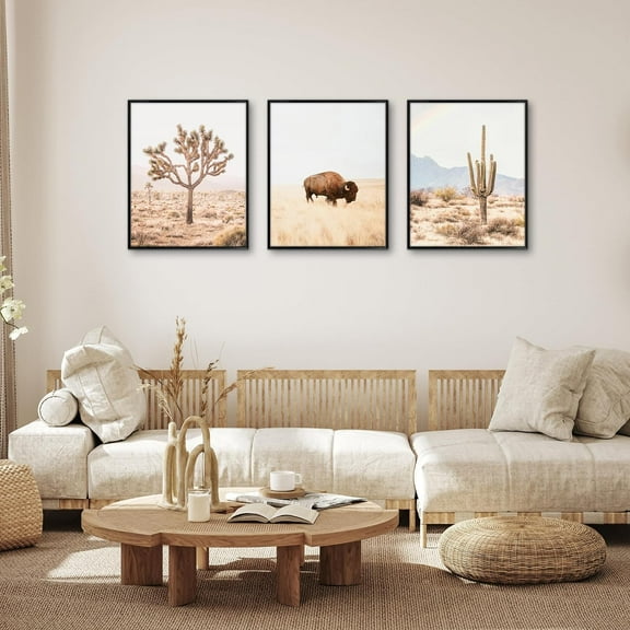 16x20 Black Picture Frame Set of 3 with Slide-In Moldings - Polished Front Cover - Wall Display Frame