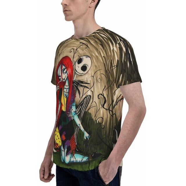 Jack Skellington Chemise Mode Hommes Femmes T-Shirt à Manches Courtes Imprimé 3D