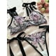 thumbnail image 3 of Conjunto de lencería con bordado de mariposas, sujetador de malla sin forro y tanga de tiras, lencería y ropa interior sexy para mujer, 3 of 4