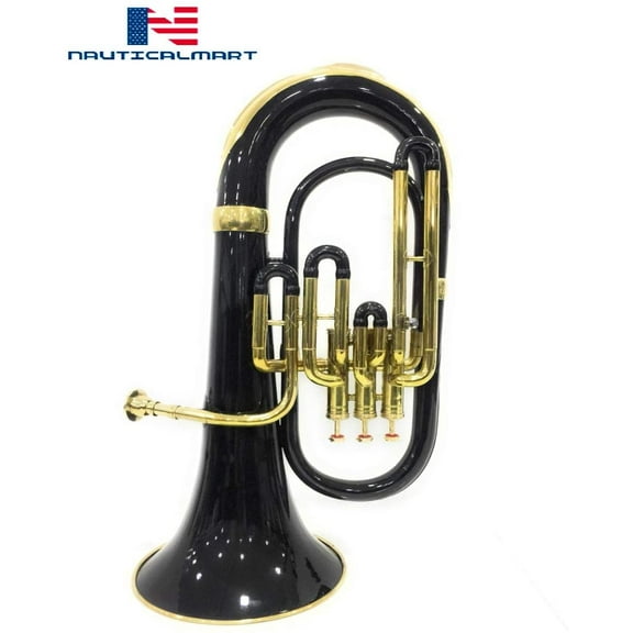NauticalMart Euphonium Black   Brass Bb 3 valve