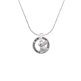 thumbnail image 2 of Delight Jewelry Silvertone 3-D Bunny Gymnastics Mom Ring Charm Necklace, 18", 2 of 4