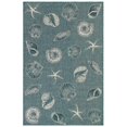 thumbnail image 1 of Transocean CRE91841494 Liora Manne Carmel Shells Tapis Intérieur & Extérieur, Turquoise - 8 Pi. 10 Po. x 11 Pi. 9 Po., 1 of 1