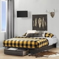 thumbnail image 1 of South Shore Holland Full/Queen Platform Bed with Drawer, in Gray Oak, 1 of 8